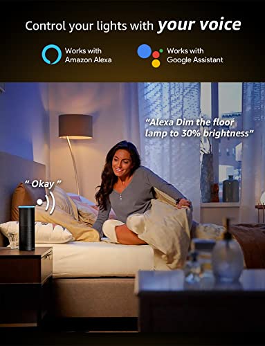 Lepro E27 Smart Bulb, Smart Light Bulbs Screw, Works with Alexa and Google Home, Dimmable WiFi LED Bulb Screw, 9W = 60W, Warm White 2700K, 806lm, App and Voice Control, No Hub Required, Pack of 2 - Image 3