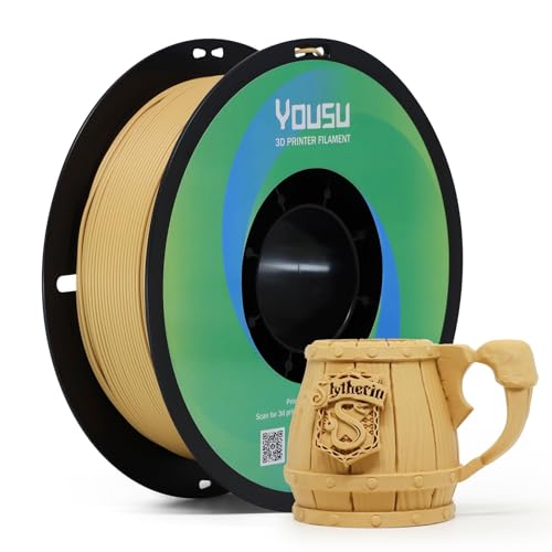 YOUSU Matte PLA Filament 1.75mm 1KG Light Brown 3D Printer Filament A Variety of Colors and Unique Matte Effect Easy to Print Great Layer Bonding Works with Most FDM Printers