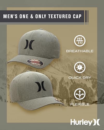 Image of Hurley Men's Caps - One & Only Flexfit Baseball Cap - Fitted Hats for Men (S-XL)