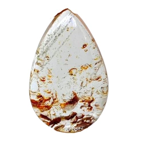 Cabochon en quartz naturel de jardin poire de qualité supérieure 34mm