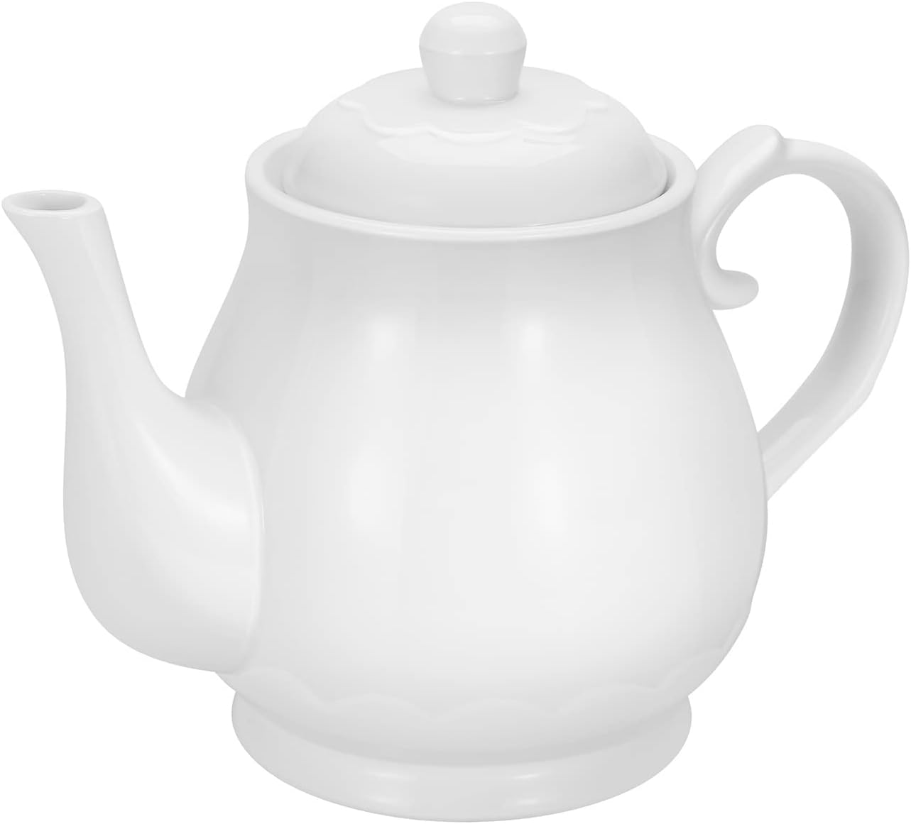 Flexzion Porcelain Teapot, Ceramic Tea Pot with Lid and