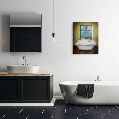 Image of Ducks Bathing Tub Ocean View, 24 x 30 Inch Canvas Wall Art