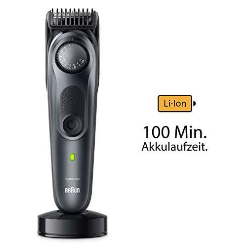 Braun Barttrimmer Series 7, Elektrischer Bartschneider Herren mit 8 Zubehörteile, Ultrascharfe...