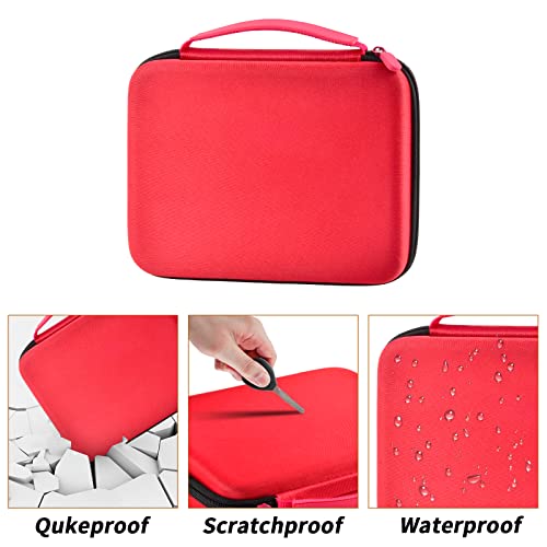 Image of Comecase 15-Slot Case for Bakugan Figures and Cards with Mesh Pocket-Red