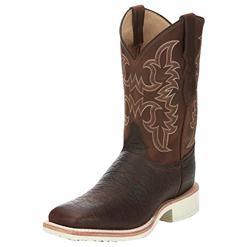 Justin Boot Company Men's AQHA Ryker Rootbeer Cowhide 11 In Chestnut Top Crepe Sole Cowboy Boot