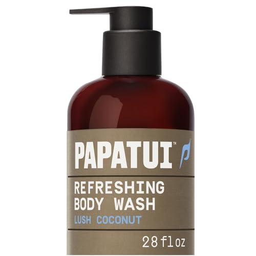 PAPATUI by Dwayne Johnson Refreshing Body Wash for Men | Exfoliating Hydrating & Made with Coconut Oil | Lush Coconut | 28 oz