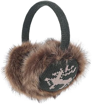 ZLYC Women Fashion Print Faux Fur Ear Warmers Winter Outdoor Earmuffs