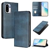 linsuyu Cover Compatible conOnePlus Ace 6,Compatible conOnePlus Ace 6 Cover in pelle per telefono scomparto per carte Blue