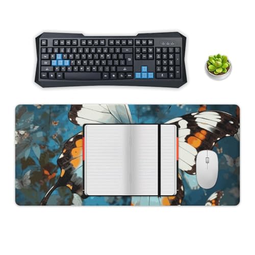 Grand tapis de souris de jeu papillon tapis de bureau antidérapant xxl informatique - 4