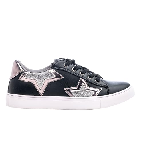 Koroshi Zapatilla Deportiva Estrella Fantasia, de Color Black,