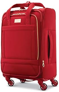 American Tourister Belle Voyage Softside Luggage with Spinner Wheels, Red, Carry-On 21-Inch