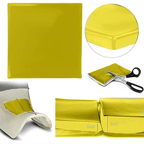 Domybest - Cojín de gel para moto, absorbente de choque, para asiento de moto, cojín de gel de asiento de moto, cómodo, color amarillo