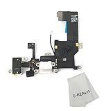 Charging Port Dock & Headphone Jack Connector Flex Cable Replacement for Iphone 5 Black