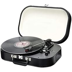 Tourne-Disque Bluetooth avec Haut-parleurs stéréo, Platine Vinyle pour MP3 avec Lecture de Cassette, Radio AM/FM… - Les Beatles, Paul McCartney, John Lennon, RIngo Starr, George Harrison