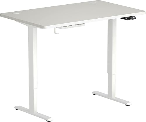 Miniatura 58 de Tangkula Escritorio eléctrico de pie con motor doble, estación de trabajo de 48 x 30 pulgadas de altura ajustable para computadora con controlador