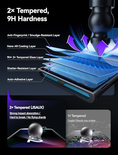 Image of JSAUX Screen Protector for Nintendo Switch 2, Obsidian AR 1-Pack | Easy Application, AR Coating, High Transparency, Anti Reflections, 9H+ Hardness, Anti-Fingerprint