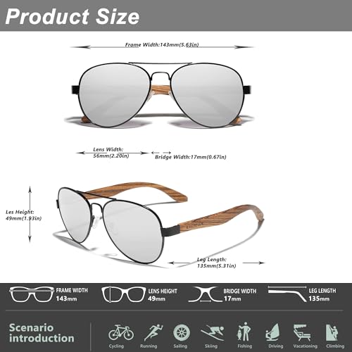 KINGSEVEN New Handmade Wood Sunglasses Polarized Men's Glasses UV400 Protection Mirror Eyewear Wooden Temples Oculos Z55184