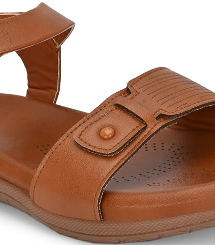 Image of Karaddi Women's Fashion Sandals | Women's Flat Heels | Stylish Ankel Strap Sandal for Ladies