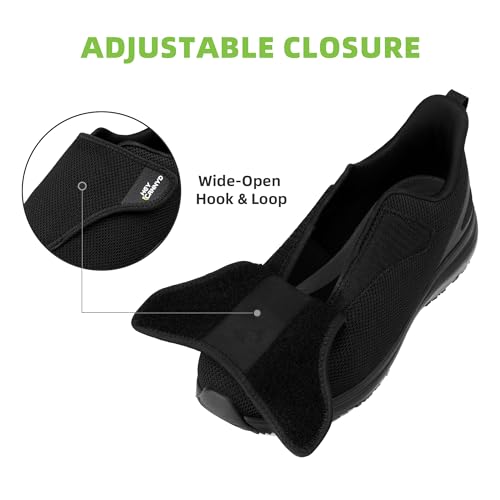 Diabetic Shoes for Men Wide Non-Slip Water-Resistant Orthopedic Slip On Walking Shoes Adjustable Closure Sneakers for Swollen Feet Neuropathy Relief, Arch Support3