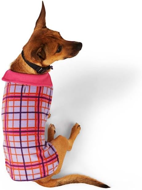 YOULY Cozy Coat for Dogs, XX-Large/3X-Large, Pink Plaid
