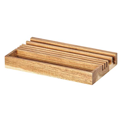 Gentlemen’s Hardware Wooden Desk Organiser with Phone Stand, Contains storage for pens business cards and other small items - Image 3