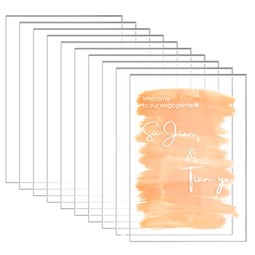 10 pièces Plaque Acrylique Transparente 180x127x2mm Plaque Plexiglas Transparent Feuille de Plexiglass Feuilles Acryliques Plexiglass Plaque Transparent pour DIY Cadres Photo Peintures Crafts