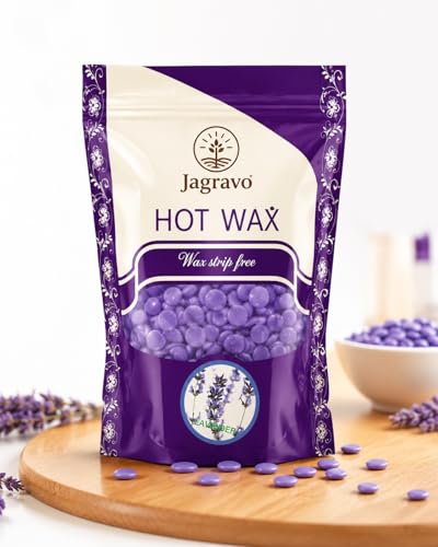 Jagravo 2x500g Lavender Hard Wax Beans & Beads Stripless Hair Removal Waxes