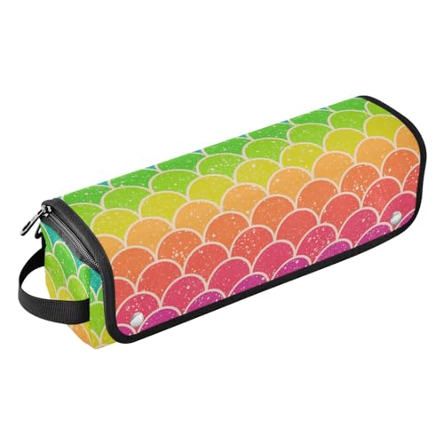 Borsa porta attrezzi con motivo a zigzag arcobaleno, con tappetino resistente al calore, borsa organizer portatile per arricciacapelli, piastre, spazzole, fermagli e fascette per capelli