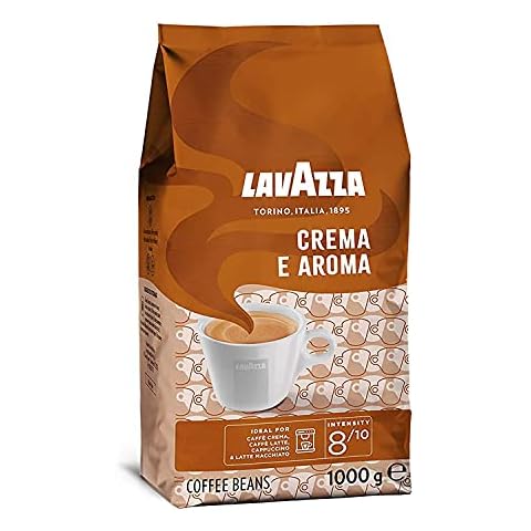 Lavazza, Crema e Aroma, Arabica und Robusta Kaffeebohnen, Ideal für Espressomaschinen, mit Schokoladigen Aromen, Intensität 8/10, Mittlere Röstung, 1 kg Packung Cover