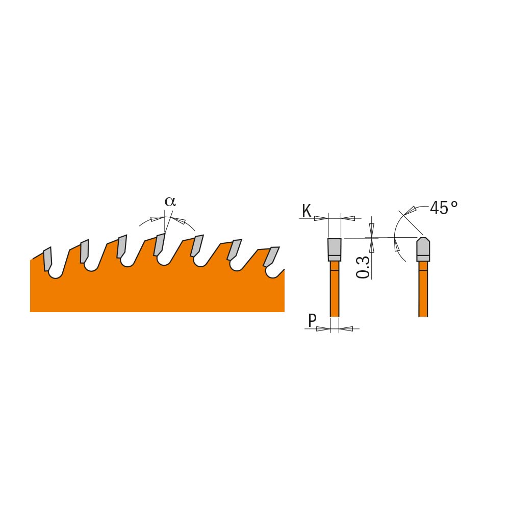 CMT Orange Tools 281.064.09M - Sierra Circular Laminado y Aglomerado HW 220x3.2/2.2x30 Z64 TCG 10pos