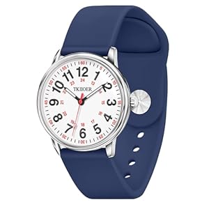 Nurse Watch for Nurse Medical Professionals Students Women Men, 50M Waterproof 12/24 Hour Military Time Luminouse Easy Read Dial, Second Hand Watch for Nursing