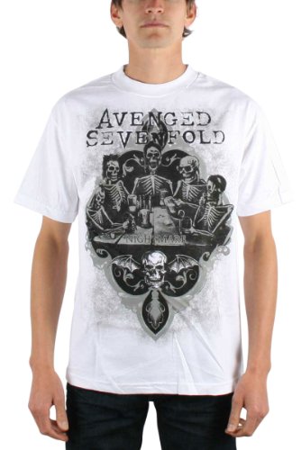 Avenged Sevenfold - Bottoms Up Mens T-Shirt In White, Size: X-Large, Color: White