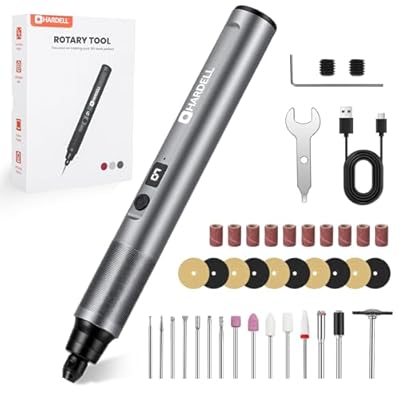 HARDELL Mini Cordless Rotary Tool Kit with 35 Accessories, Brushless Motor, 38000...