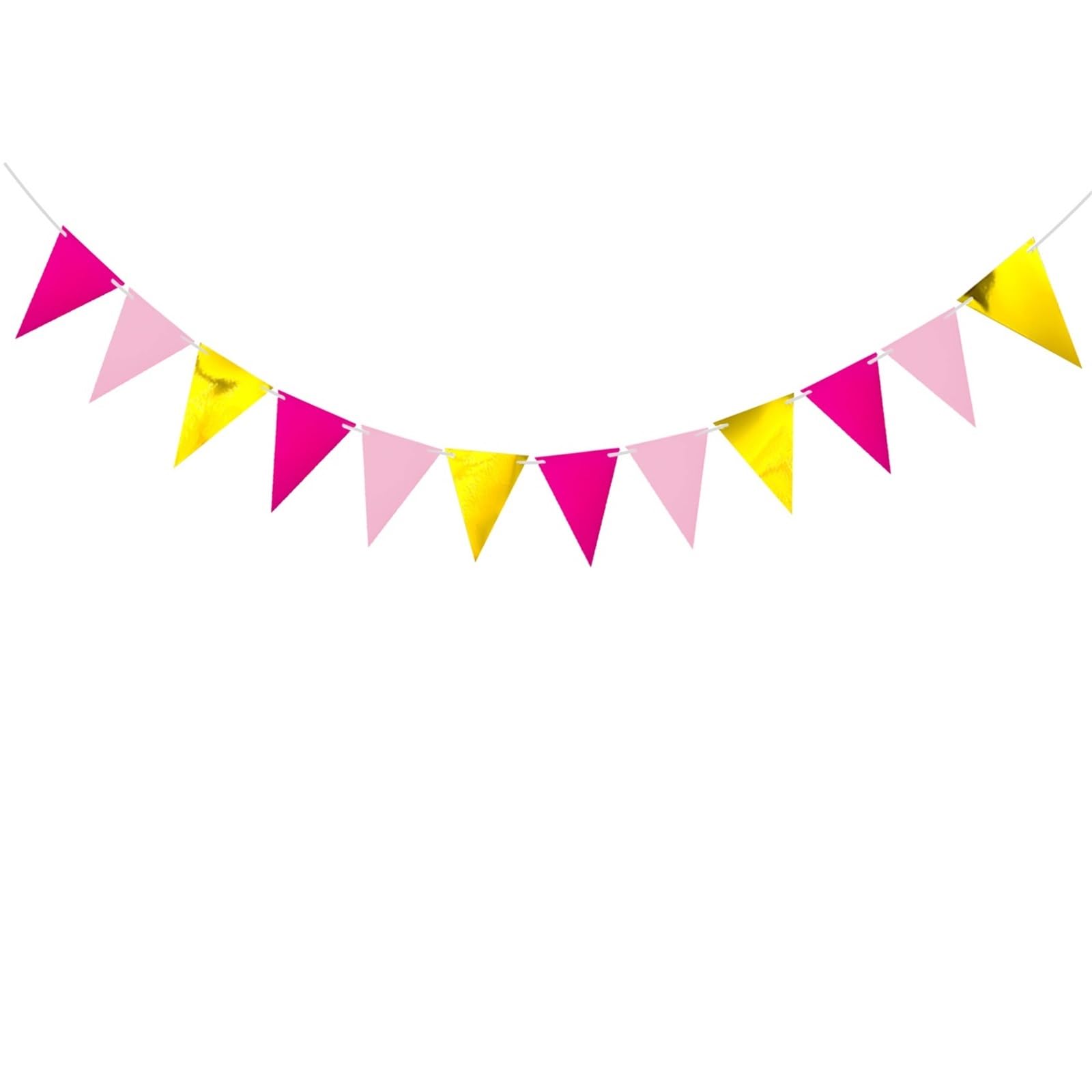 Guirlandes décoratives, Guirlande de fanions drapeau triangulaire en papier, 5 pièces