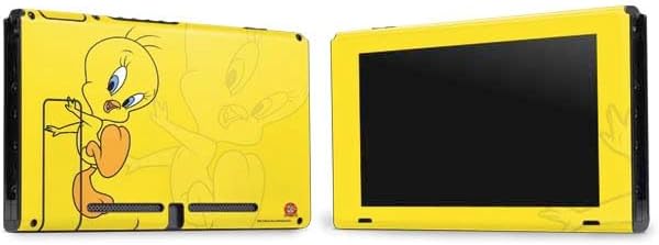 Skinit Decal Gaming Skin Compatible with Nintendo Switch Bundle - Officially Licensed Looney Tunes Tweety Bird Double Design