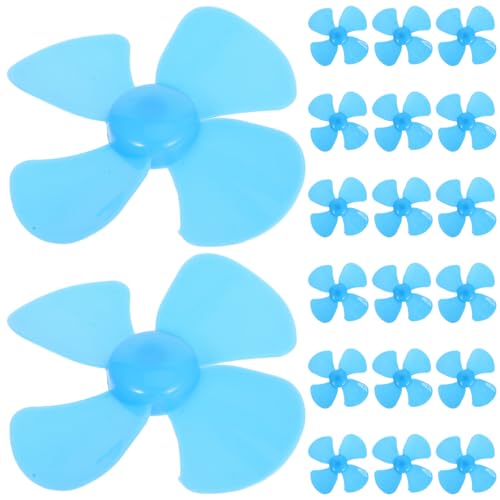 Beaupretty Hélices para Mini Ventilador de Plástico 60 Mm 1,5 Mm de Orificio 4 Palas Azules 20 Piezas para Modelos, Proyectos DIY y Experimentos Científicos