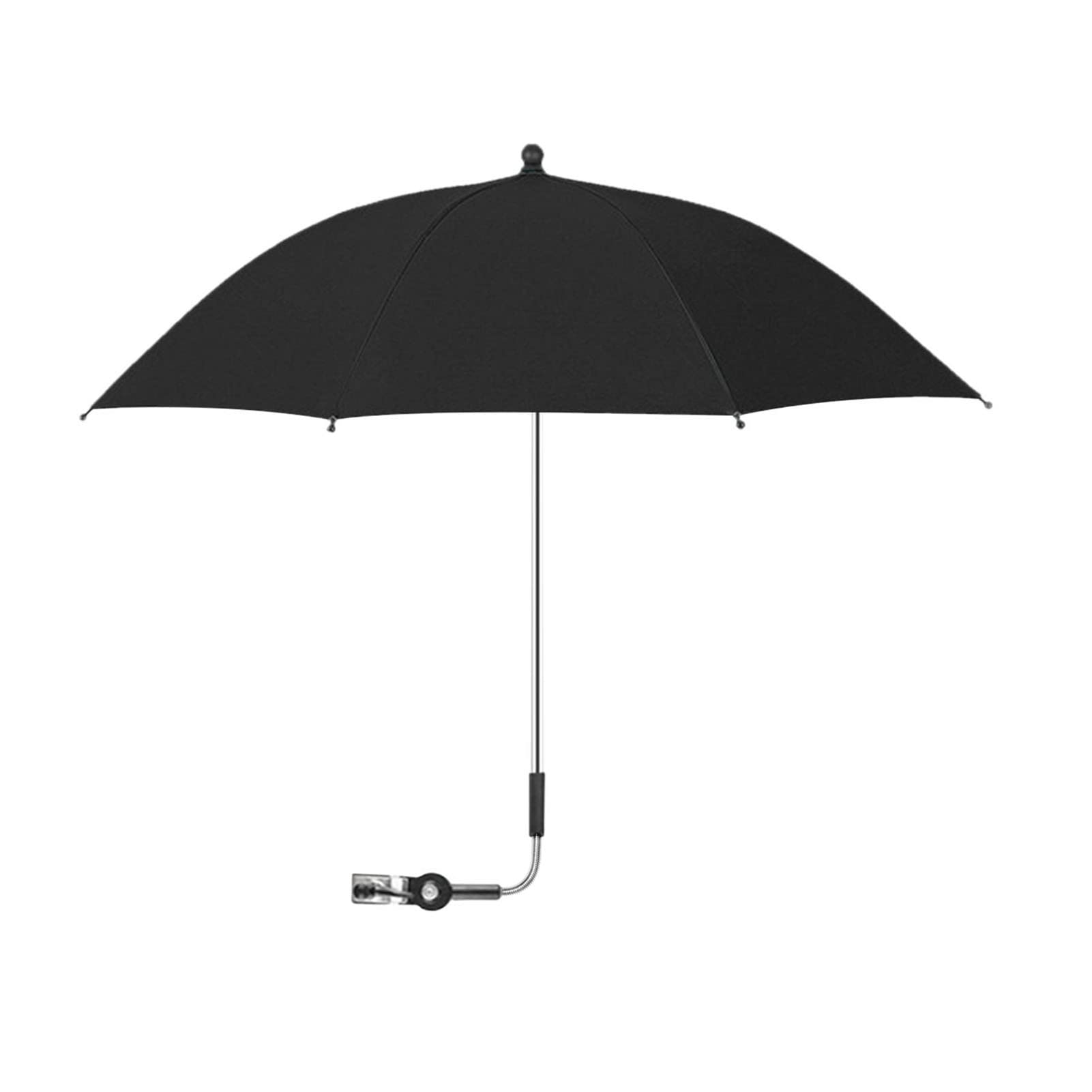 Sombrilla Cochecito Bebe Universal - Sombrilla Universal Para Carrito Bebe Y Paseo Protección Uv 50+, Parasol Carro Bebe Universal Con Clip Ajustable Rotación 360 °- Diámetro 85 Cm