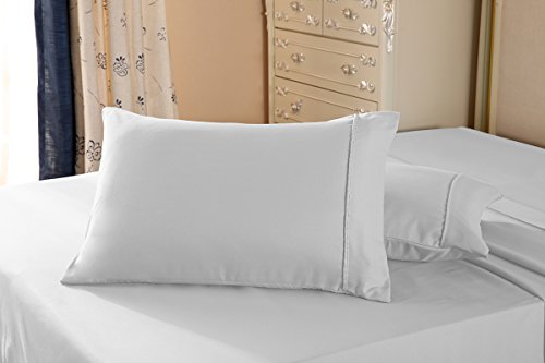 The Great American Store Basics - 600 Thread Count 2 Pc Ivory Solid Pillow Cases Queen Size