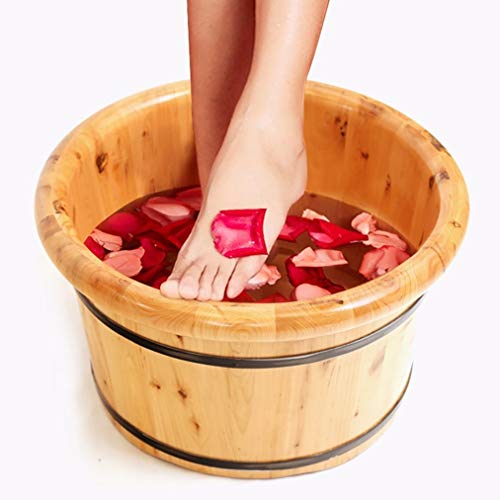 Tina de madera para spa de pies artesanal de cedro miniatura 6