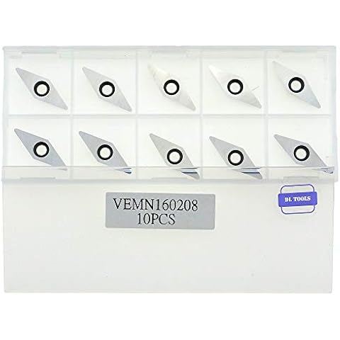 DLtools Wood Tools Diamond Carbide Inserts(10X28-Dia4.3mm) Replacement with Round Point Cutters for Ci4 All Sized Detailers Lathe Woodturning Tools,10pcs Cover