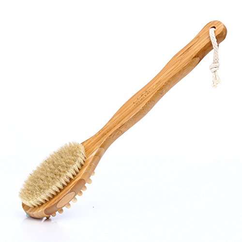 Dry Brushing Body Brush, Exfoliating Back Bath Brush for