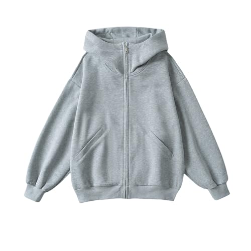 Pure Color Casual Hooded Cardigan Sweater for Men and Women,Fashion Unisex Solid Color Outerwear,Outfits Clothes