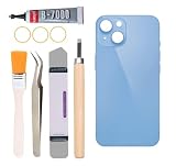 Yuntunele Rear Back Covers Glass Replacement Compatible with iPhone 14 6.1 inches All Carriers with Professional Tool Set (Blue)