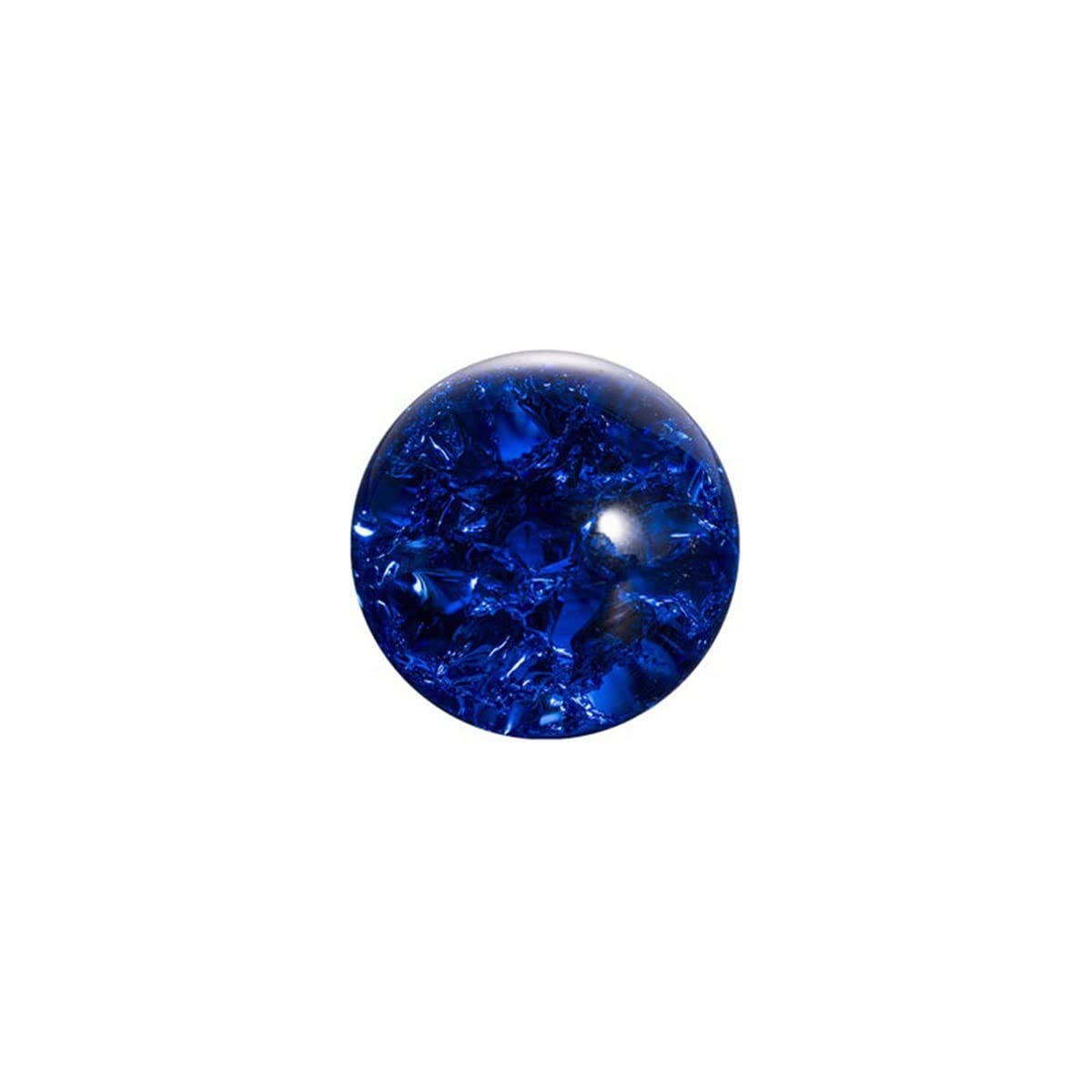 Bola de cristal decorativa de diseño agrietado premium, elegancia en azul oscuro
