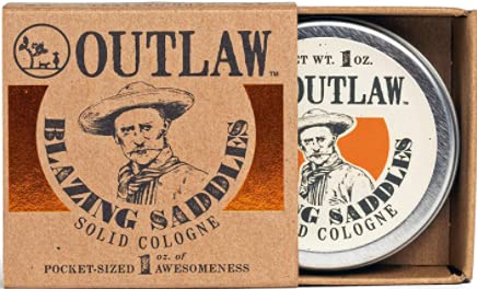 Bold, Western Leather & powder Scent Solid Cologne - Blazing Saddles Scent by Outlaw - Hard Cologne for Men & Women