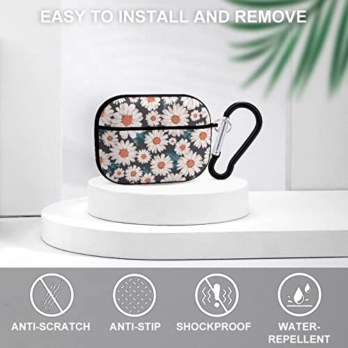 Vintage Daisy Floral Flower Airpods Pro Case Cover Gifts With Keychain, Shock Absorption Soft Cover Airpods Pro Earphone Protective Case For Men Women #TOP2