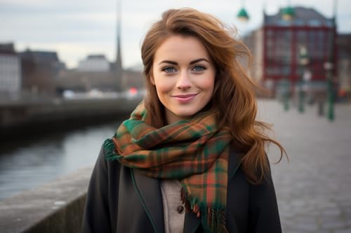 Biddy Murphy 100% Irish Lambswool Plaid Scarf, Soft & Warm, Celtic Tartan Pattern, Imported3