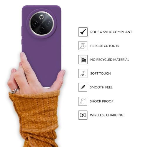 Image of SPRIG Compatible with iQOO Z10 Premium SilkTone Back Cover Drop Tested Shock Proof Mobile Case for Men, Women, Boys and Girls with Camera Protection (Purple)