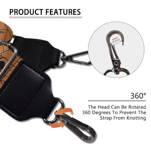 Image of Coldinair Spider Web Wide Shoulder Strap for Women's Handbags, Guitar & Crossbody Bag Straps