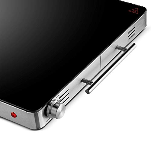 Magic Mill Extra Large Food Warming Tray | Electric Server Glass Top Hot Plate, with Adjustable Temperature Control, for Buffets, Party, Restaurants, House Parties, Party Events (21" x 16")